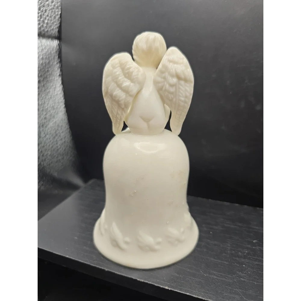 Bell Vintage Cherub Sitting On Porcelien Bell